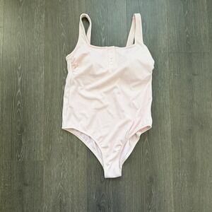 Stoney Clover Lane x Target Pink Cheeky Ribbed‎ High Leg One Piece Swimsuit 14W